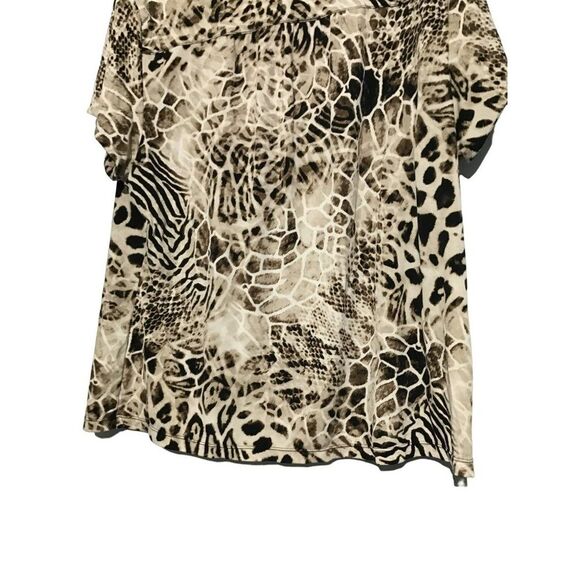 Alfani 2X Animal Print Stretch Top - Picture 7 of 9